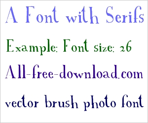 A Font with Serifs