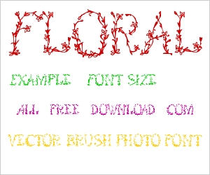 floral font