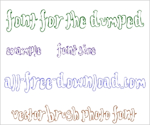 Font for the dumped