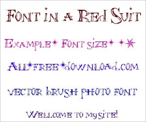 Font in a Red Suit