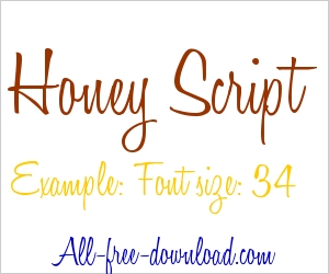 honey script font