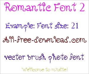 romantic  font