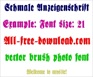Schmale Anzeigenschrift