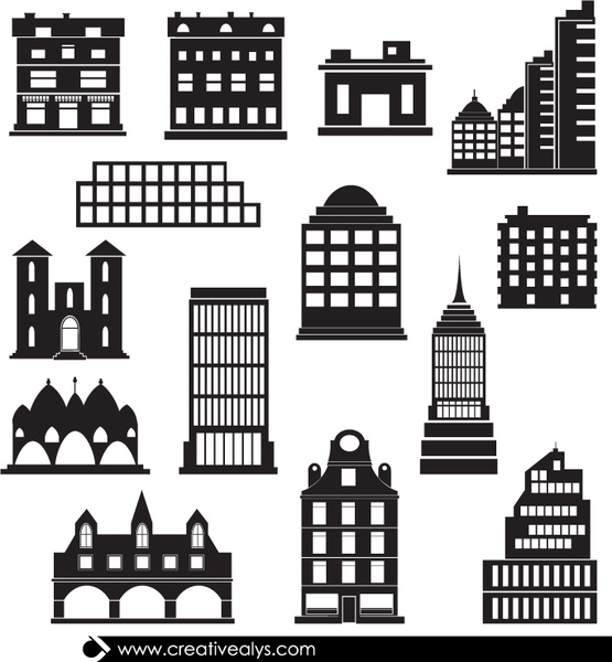 building clipart vector free download - photo #12