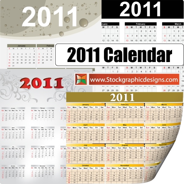 2011 Free Calendar on 2011 Free Vector Calendar Vector Misc   Free Vector For Free Download