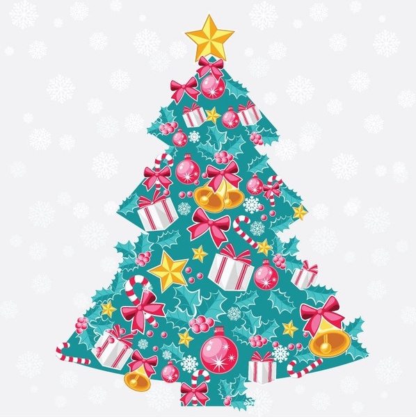 christmas tree clip art free vector - photo #5