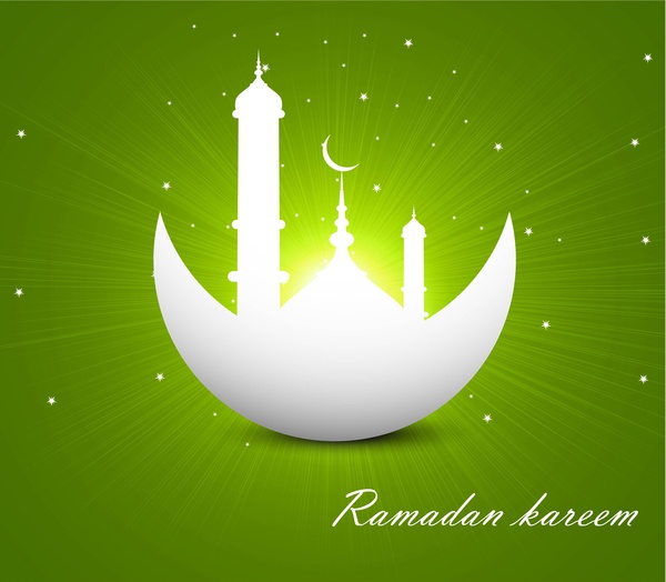Abstract Colorful Green Ramadan Kareem Vector Background Free Vector In