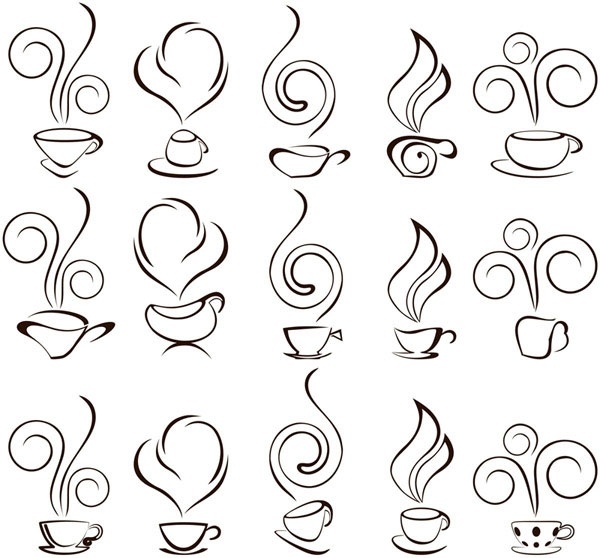 Vector Logos Free Download on Graphic 3 Coffee Vector Abstract   Free Vector For Free Download