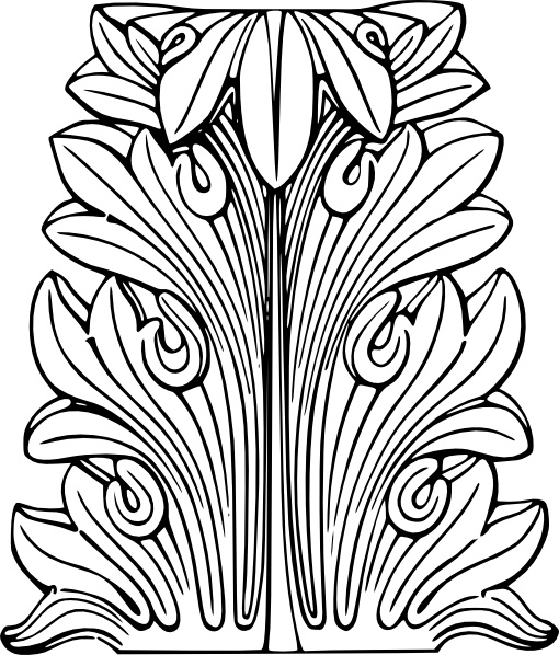 leaf border clipart. Acanthus Leaf clip art