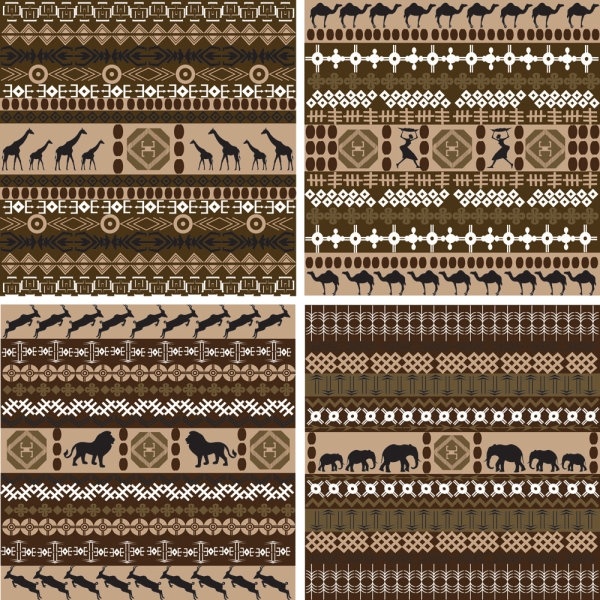 african traditional background pattern 01 vector
