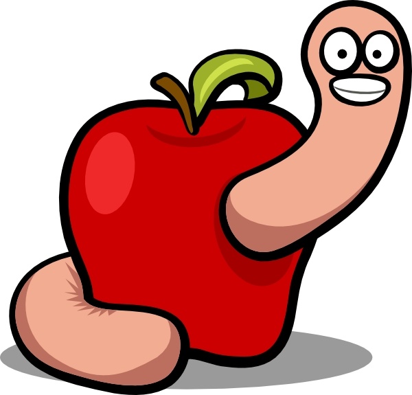 apple with worm clip art free - photo #5