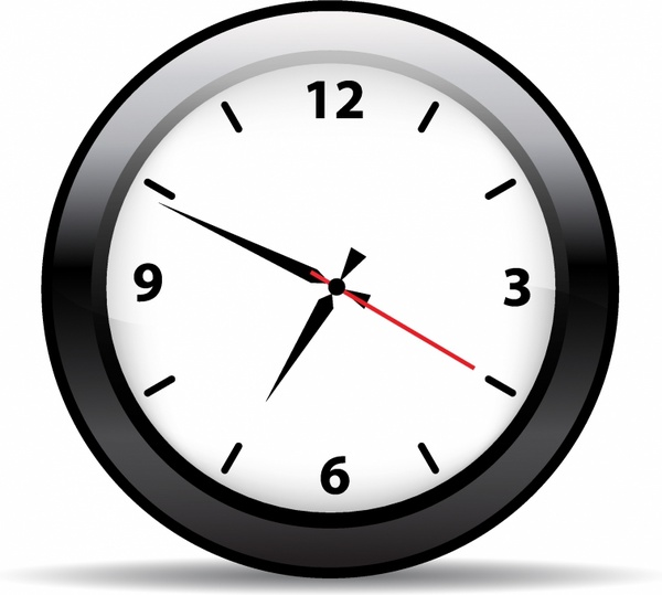 wall clock clipart black and white - photo #35