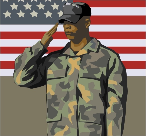Army Veteran clip art Free vector in Open office drawing
