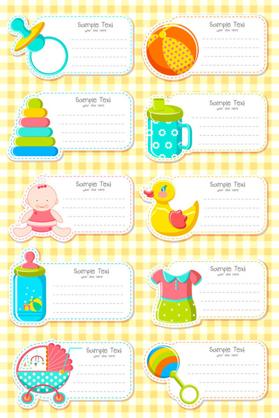 baby elements message card