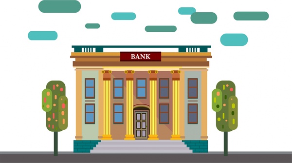 bank architecture sketch color classical style
