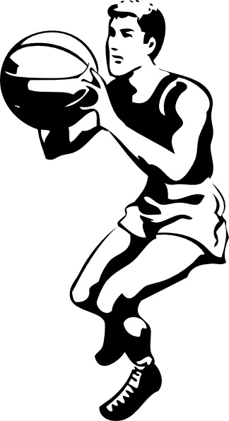 Basketball Player clip art Free vector in Open office drawing svg