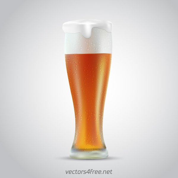 Beer glass vector Free vector in Adobe Illustrator ai ( .ai ) vector