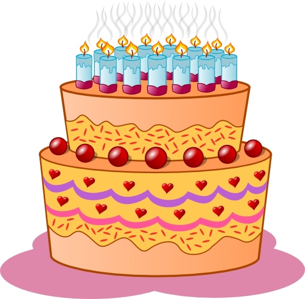 Birthday Cake clip art Free vector in Open office drawing svg ( .svg