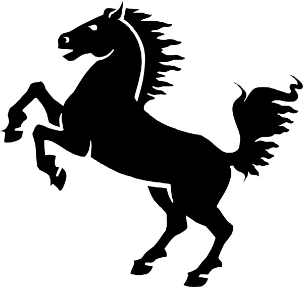 Black Horse clip art Free vector in Open office drawing svg ( .svg