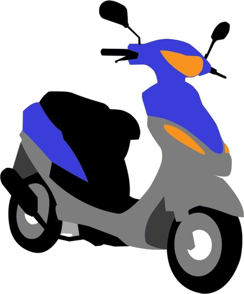 blue scooter