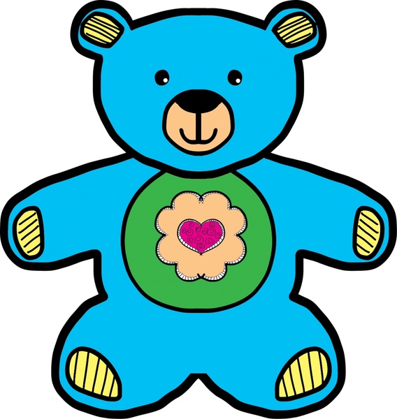 clip art blue teddy bear - photo #6