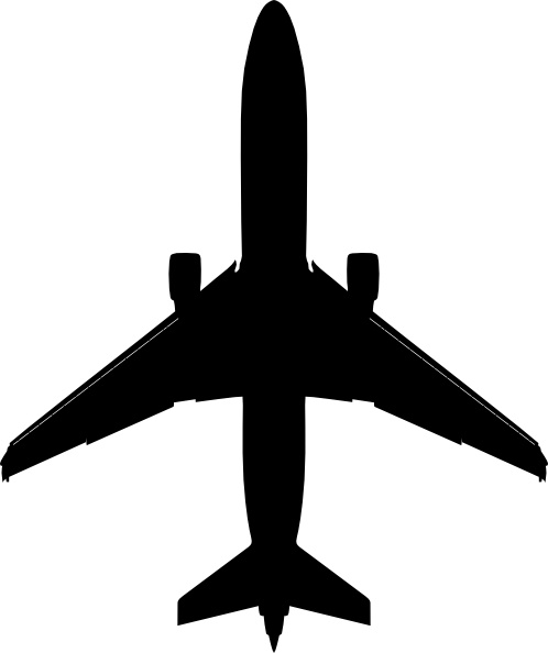 free clip art airplane silhouette - photo #6