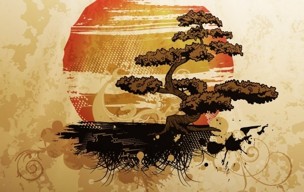 Bonsai Wallpaper on Bonsai Ilustraci  N Vector Miscel  Neos   Vectores Gratis Para Su
