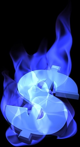 burning money symbol picture