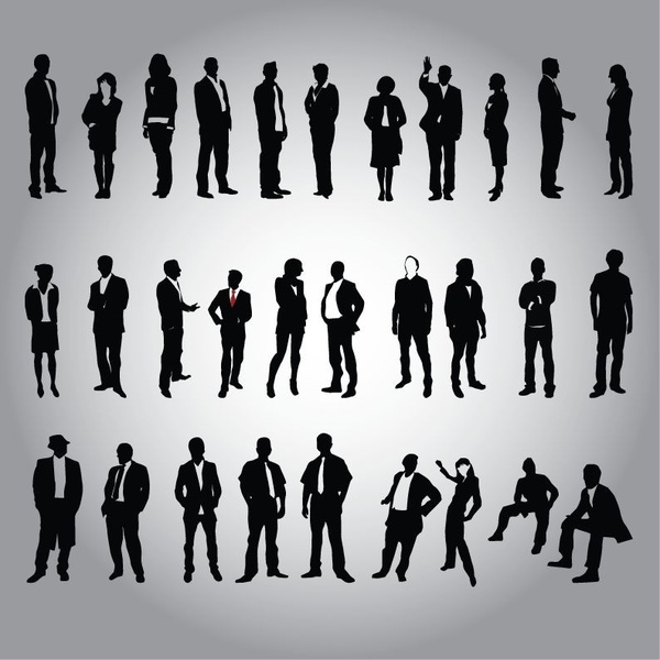 Vector  Free Download on Silhouette Vector Set Vector People   Free Vector For Free Download