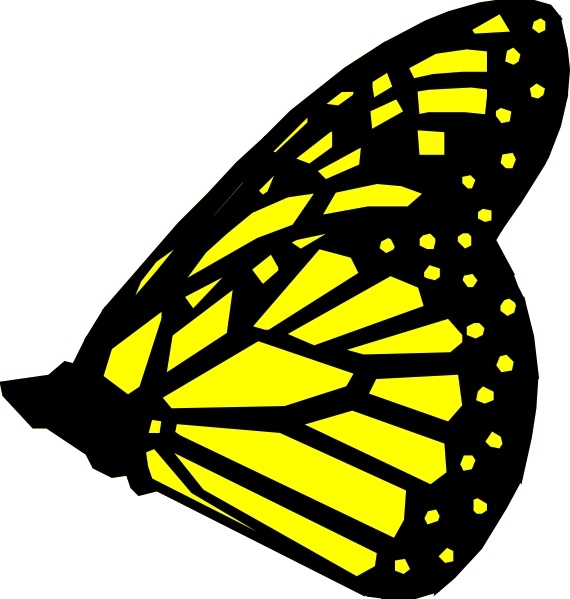 free yellow butterfly clip art - photo #25