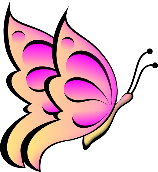free butterfly swirl clip art - photo #31