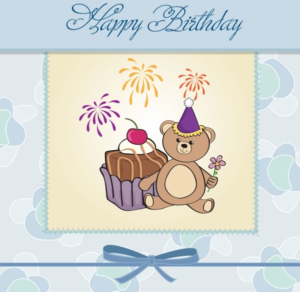 Cartoon birthday cards 03 vector Free vector in Adobe Illustrator ai