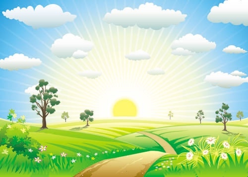 Cartoons sunrise 02 vector Free vector in Open office drawing svg