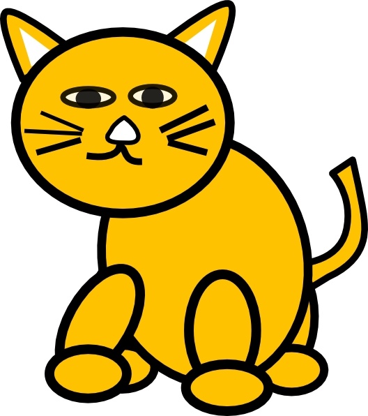 yellow cat clipart - photo #44