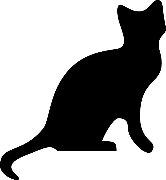 clipart image silhouette of a cat - photo #5