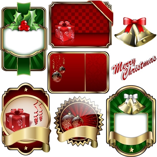Free Vector Labels on Shield Vector Label Vector Christmas   Free Vector For Free Download
