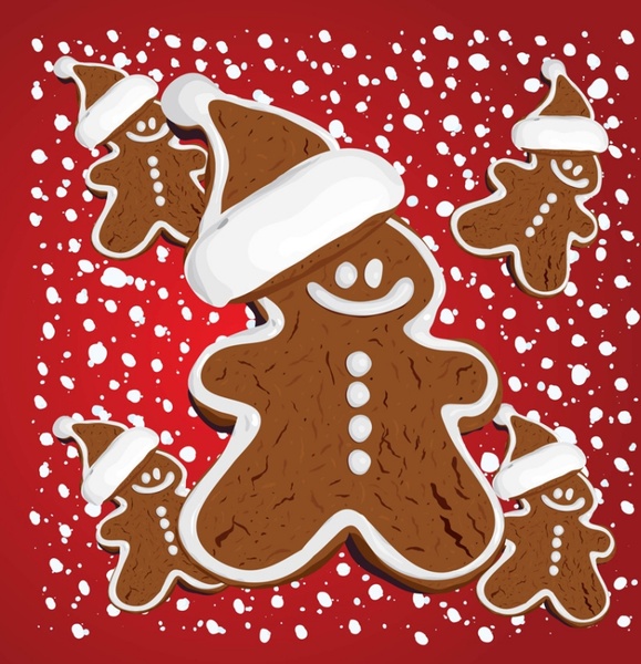 Free Christmas Wallpaper on Christmas Gingerbread Vector Christmas   Free Vector For Free Download