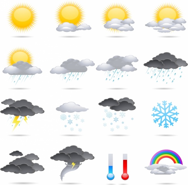 Color Icons - Weather Free vector in Adobe Illustrator ai ( .AI