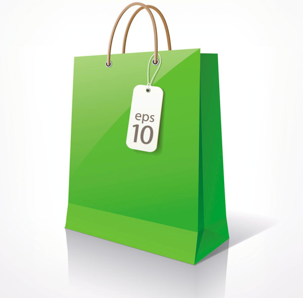 Color paper shopping bags design vector Free vector in Encapsulated
