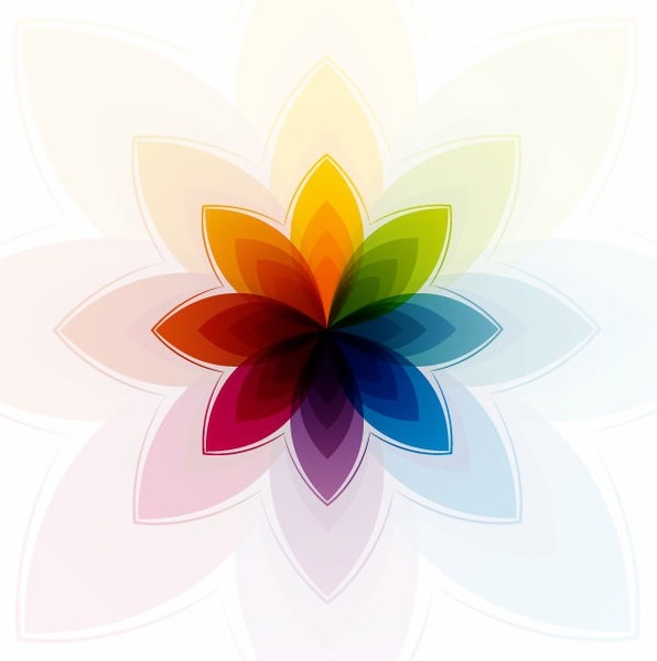 Colorful Abstract Flower Vector Graphic Free vector in Encapsulated