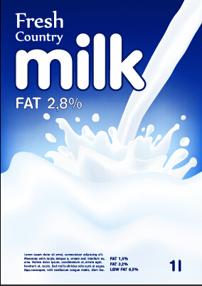 milk poster creative advertising vectors vector label 96mb splashes format ai eps