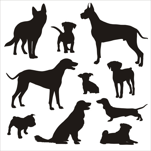 free clipart dog silhouette - photo #48