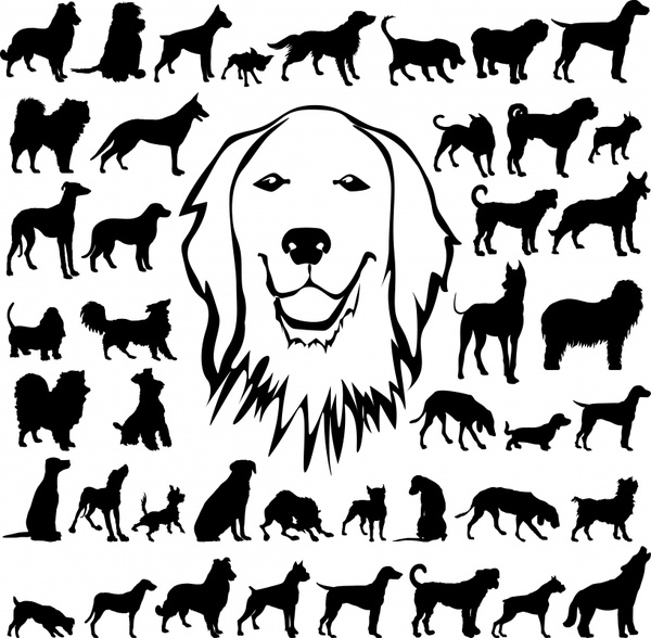 free dog vector clipart - photo #40
