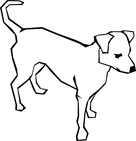 Dog Simple Drawing clip art Free vector in Open office drawing svg