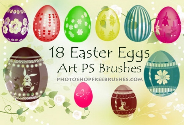 Free Easter Egg Photoshop Brushes
