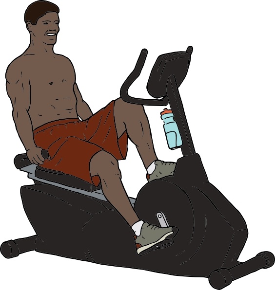 exercise clip art. Exercise Bike Man clip art
