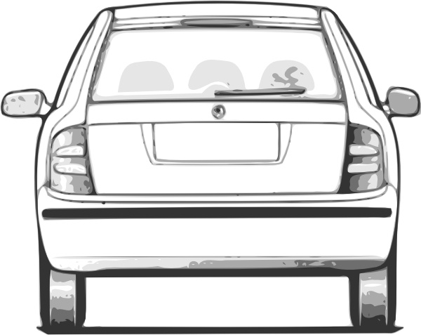 Wallpaper Cars on Fabia Car Back View Clip Art Vector Clip Art   Free Vector For Free