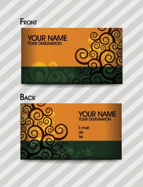 Free Vector Business Card on Business Card Template 03 Vector Vector Pattern   Free Vector For Free