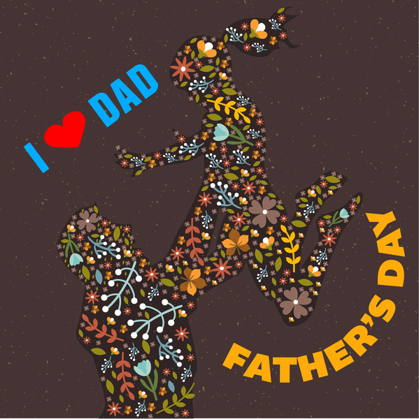father day background abstract flowers decoration
