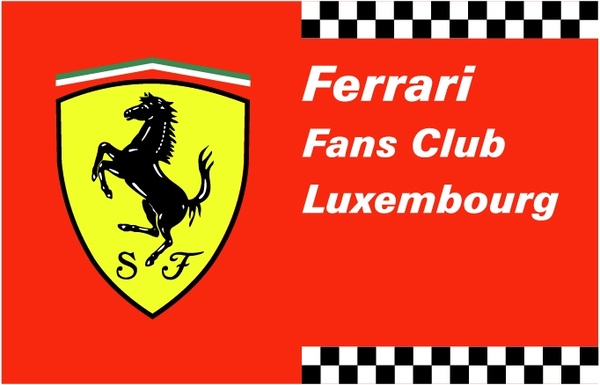 Ferrari on Ferrari Fans Club Luxembourg Vector Logo   Free Vector For Free